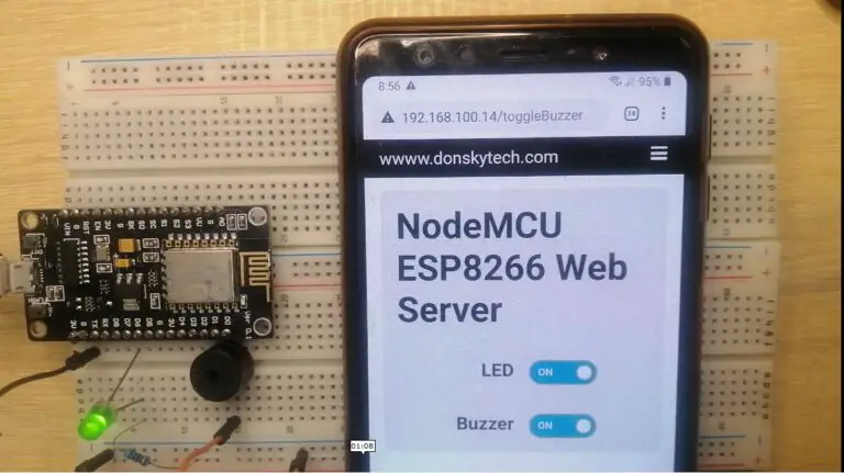 ESP8266 NodeMCU Web Server - Control components from mobile phone